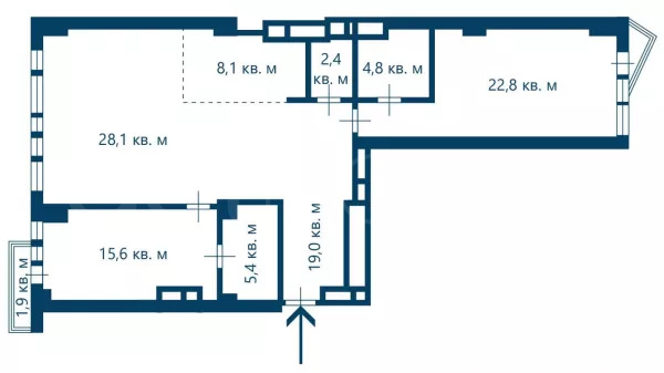 Продажа квартиры площадью 106 м² 8 этаж в Баркли Парк по адресу Мещанский, Советской армии ул., вл. 6